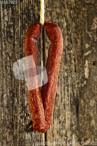 Image of smoked sausage of the Black Forest