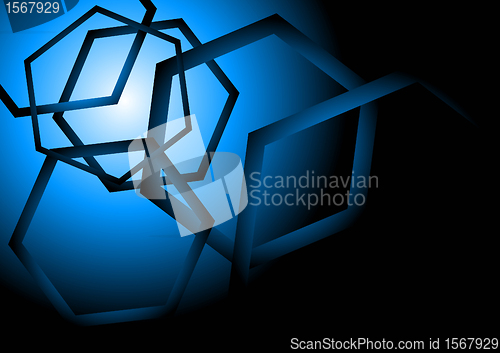 Image of Vector abstract background with hexagon