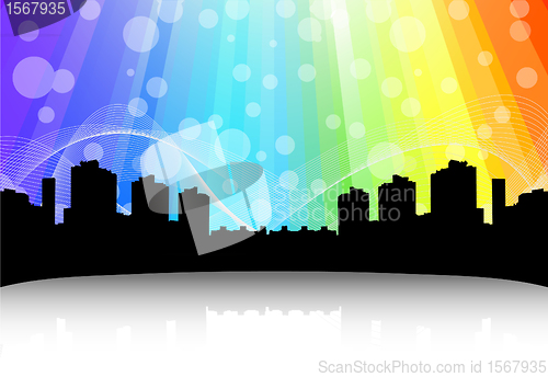 Image of Cityscape design. Abstract background