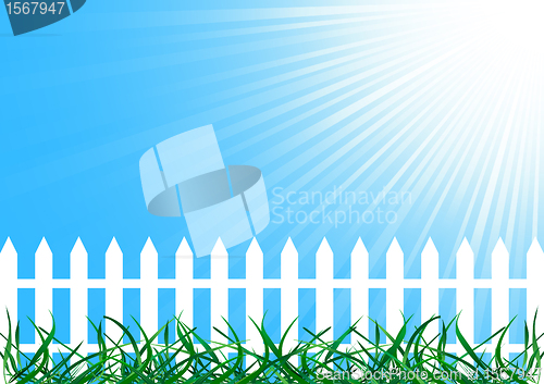 Image of Vector background with fence