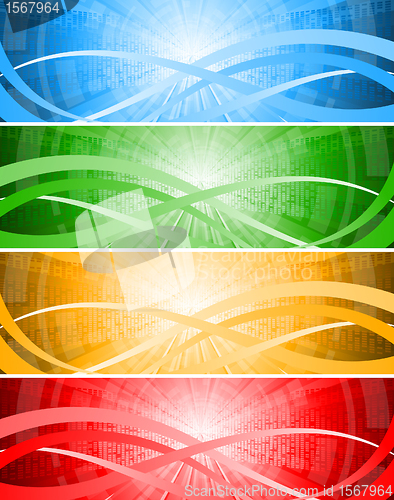 Image of Vector set tech banners