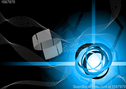 Image of Vector abstract background in blue color