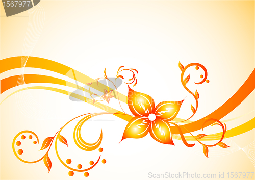 Image of Vector background with flower
