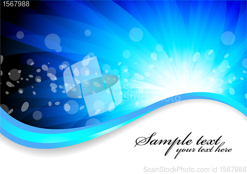 Image of Vector blue background with circle