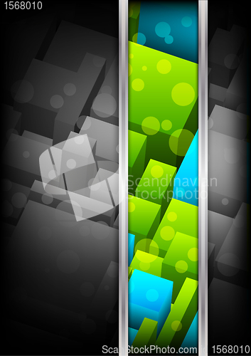 Image of Background with cubes. Colorful illustration