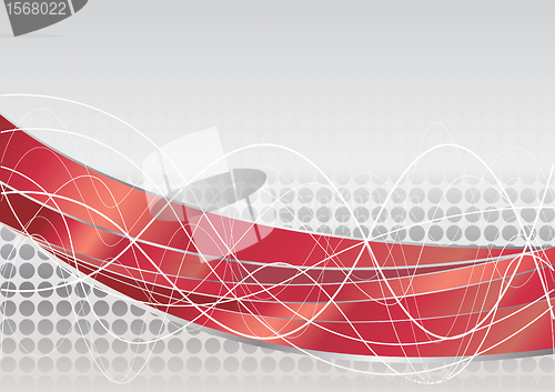 Image of Vector red tech background