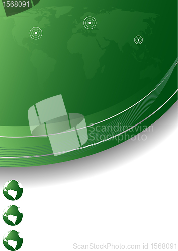 Image of Vector abstract template in green color