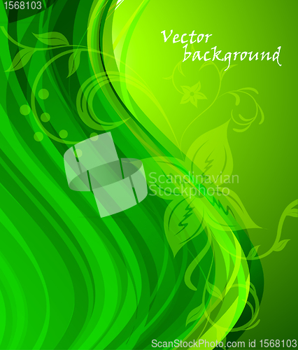 Image of Background in green color with flower