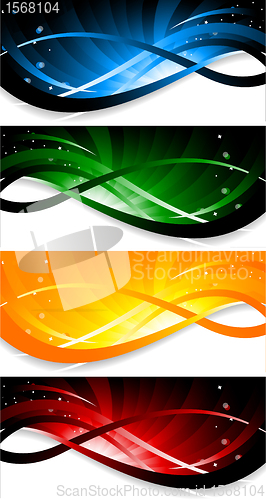 Image of Vector set of colorful banner