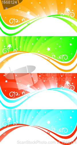 Image of Vector set of abstract banners
