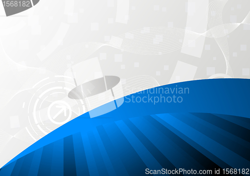 Image of Vector tech blue background