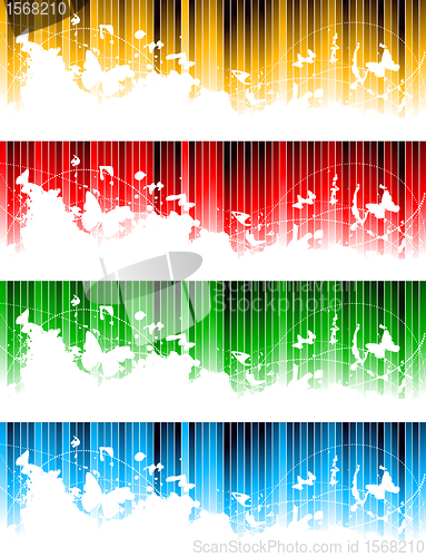 Image of Vector set of colorful banners