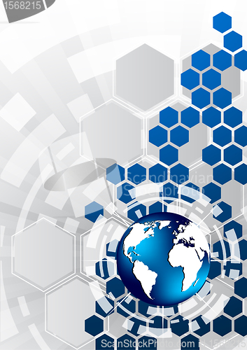 Image of Vector background with hexagon