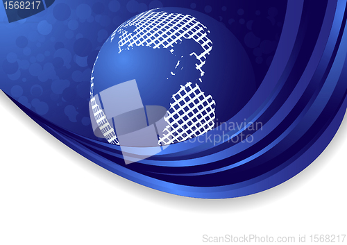Image of Vector abstract background with globe