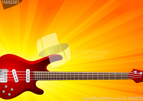 Image of Vector background with guitar