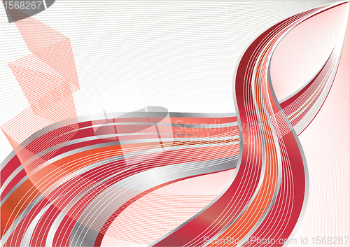 Image of Vector red and silver background