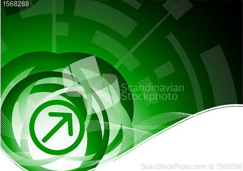 Image of Vector tech green background