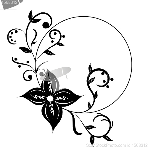 Image of Vector floral frame