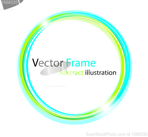 Image of Abstract colorful frame in green and blue color