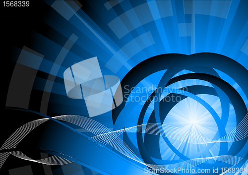 Image of Vector tech blue background