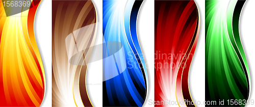 Image of Vector set of colorful banners