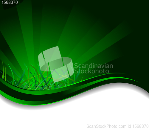 Image of Vector background with grass
