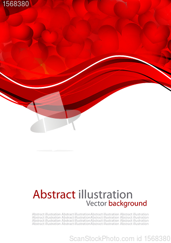 Image of Abstract background with red heart