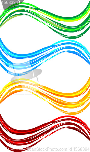 Image of Vector set wavy banners