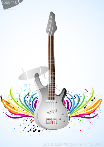 Image of Vector background with guitar