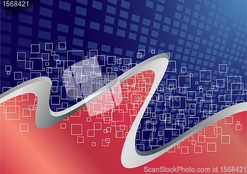 Image of Vector red and blue background