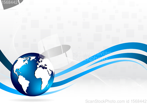 Image of Vector background with globe