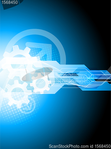 Image of Blue tech background