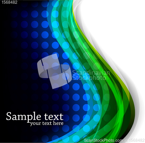 Image of Abstract background with dot in blue color. Vector illustration