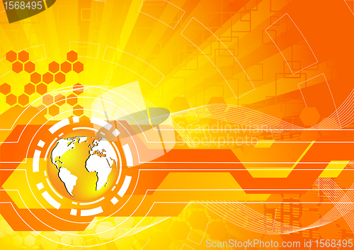 Image of Vector bright orange background