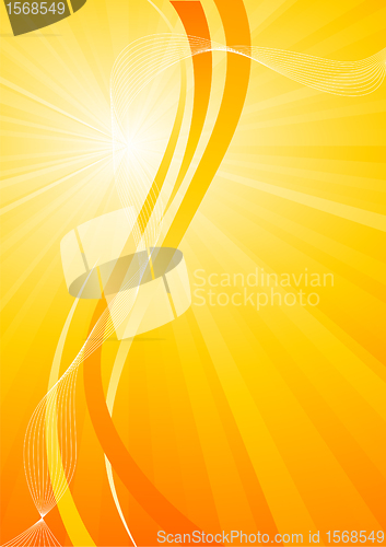 Image of Vector bright orange background