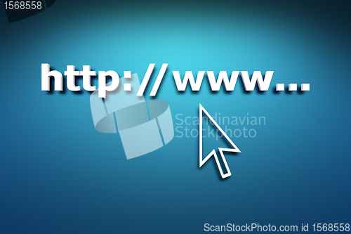 Image of 3d, address, arrow, background, blue, browser, business, communi