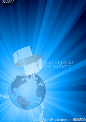 Image of Vector abstract background with globe