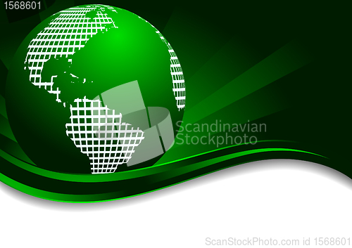 Image of Vector green background with earth