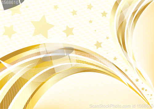 Image of Vector bright golden background
