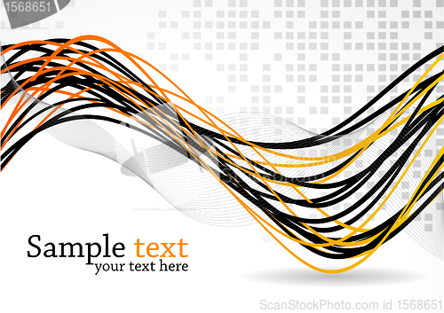 Image of Abstract background. Illustration with wavy lines