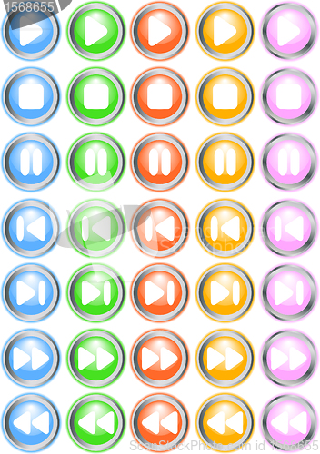 Image of Vector bright button set