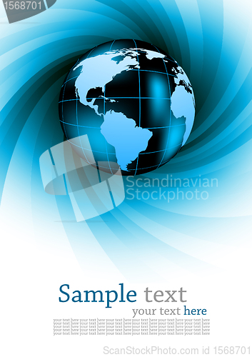 Image of Abstract background with globe. Colorful illustration