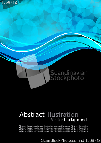 Image of Abstract background with blue circles