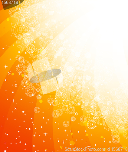 Image of Orange yellow background with star and circle
