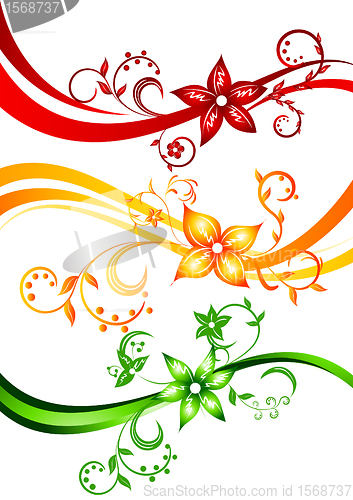 Image of Vector set wavy background