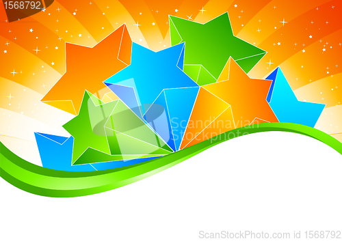 Image of Brightly background with star
