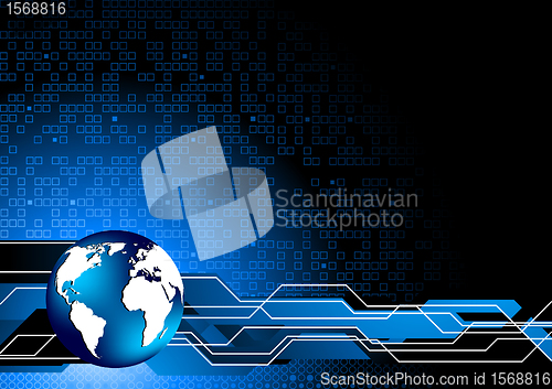 Image of Vector abstract tech background