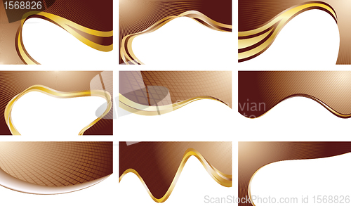 Image of Vector set chocolate backgrounds