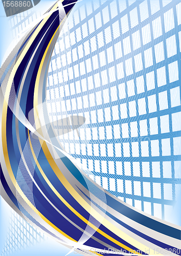 Image of Vector red abstract background with globe