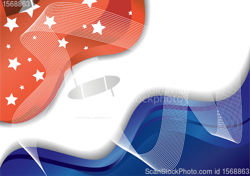 Image of Vector backgroudin blue and red color
